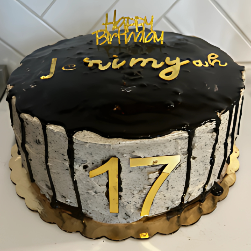 Photo of the cake Thomas baked and delivered to Rancho San Antonio in April 2024